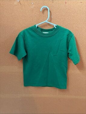 Kids Green Long Sleeve Crewneck Tee